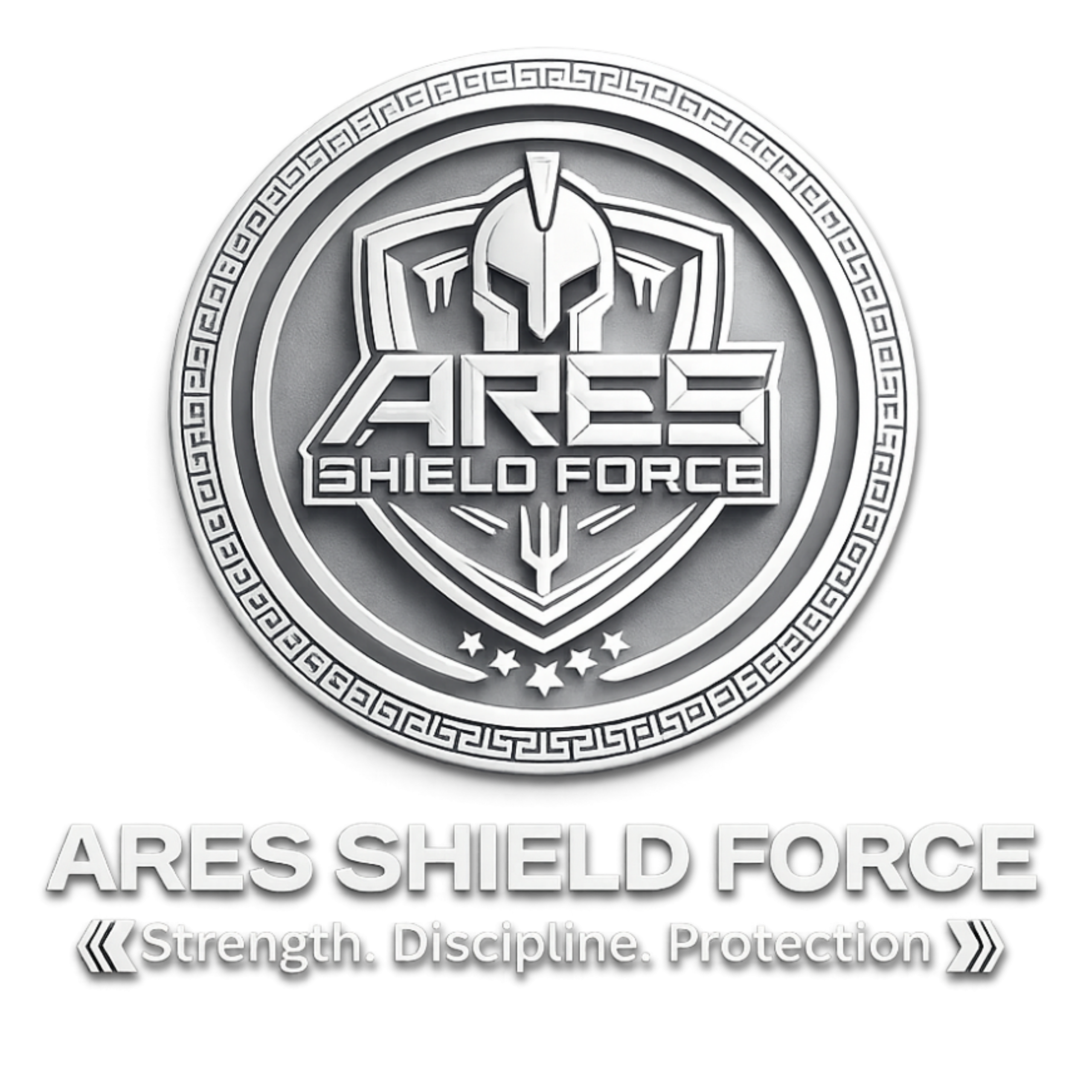 Ares Shield Force security services company logo providing maritime and land based protection